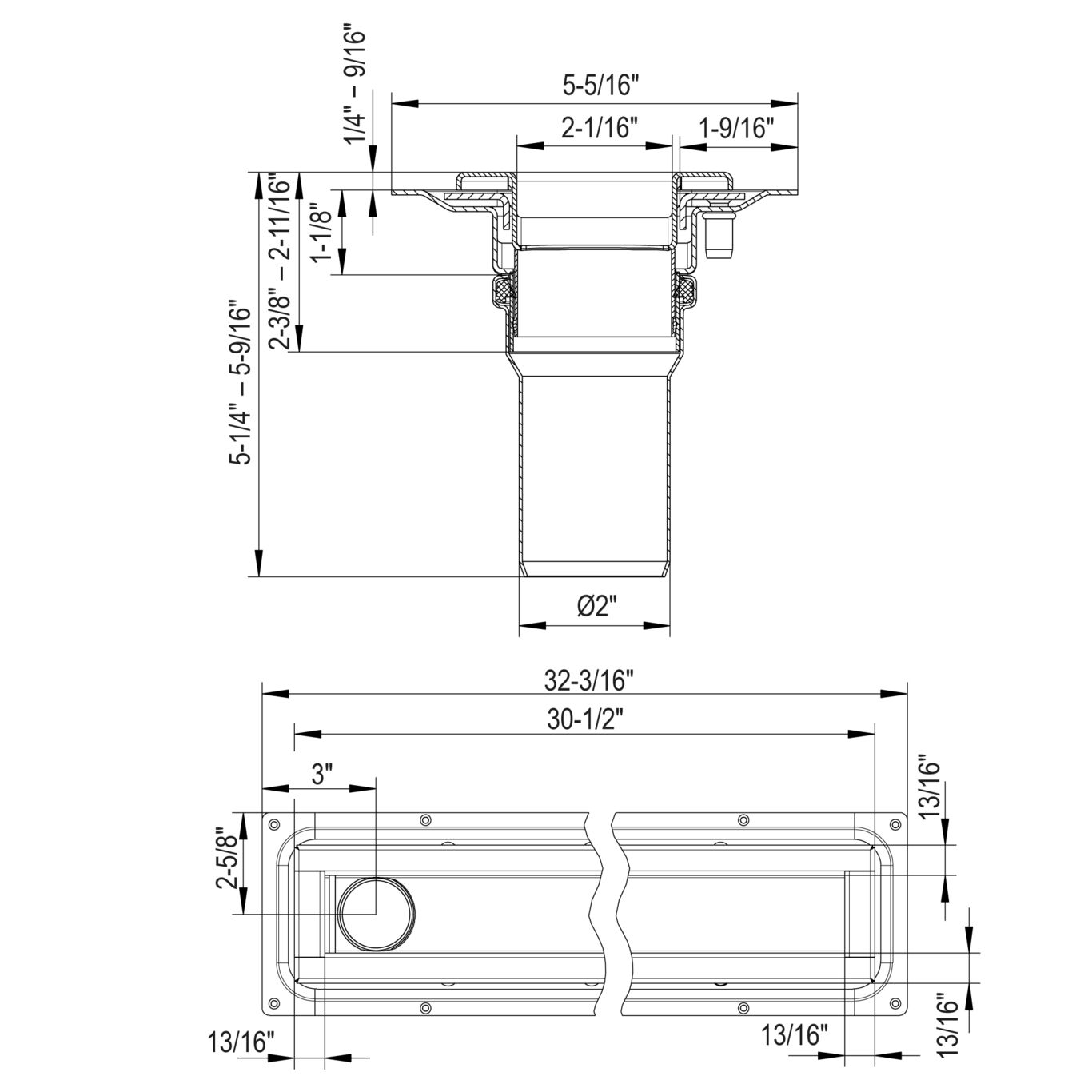 SHOWER CHANNEL WATERLINE 800 - (398.080.056.20) - BLÜCHER